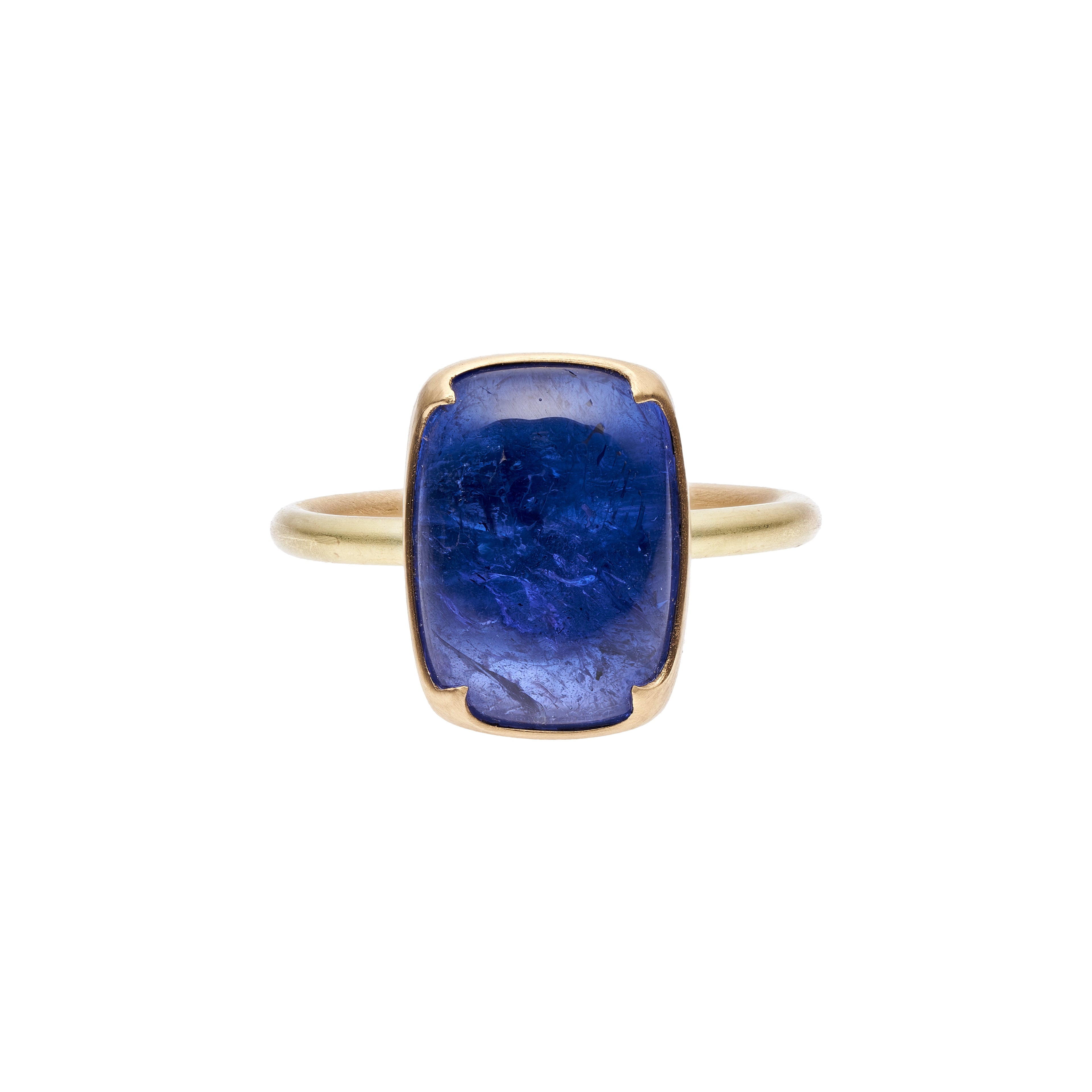 Gabriella Kiss 18k Cushion Cut Tanzanite Ring - 7.7ct