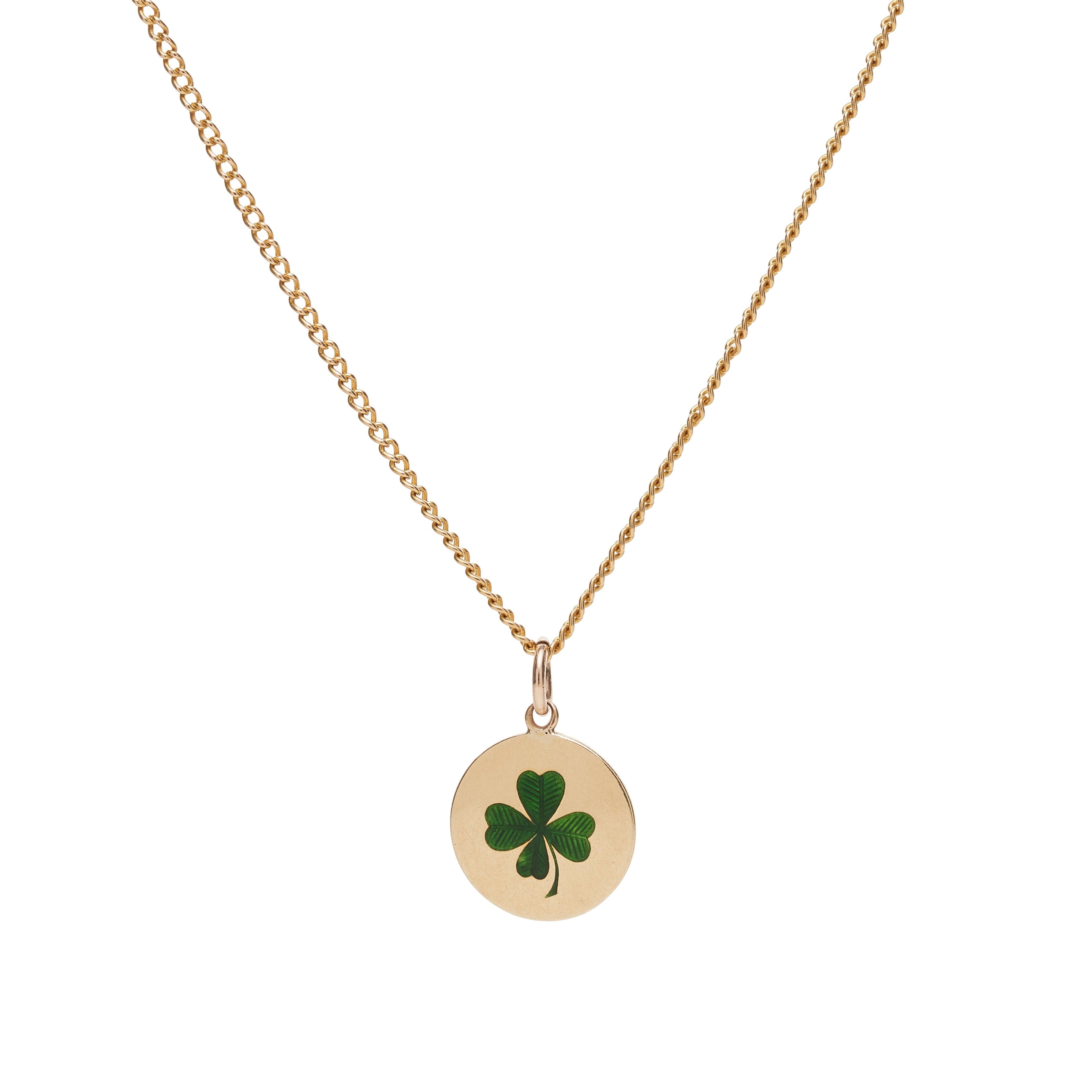 Antique Victorian 9k Four Leaf Clover Pendant