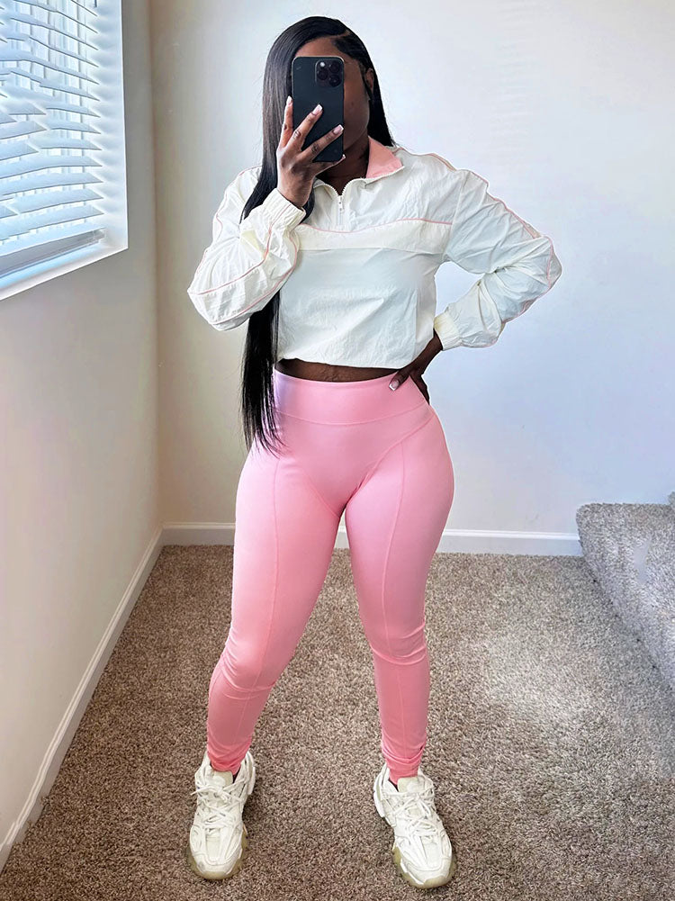 Athletic Jacket & Leggings Track Set