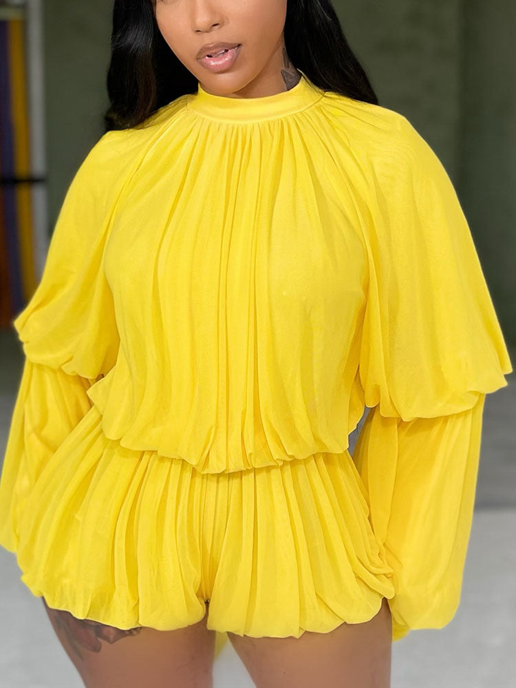 Dream Ruffle Draped Romper