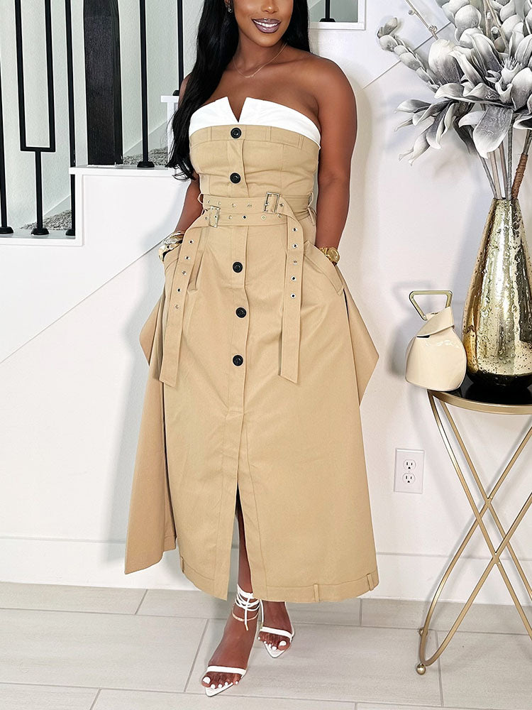 Strapless Trench Dress