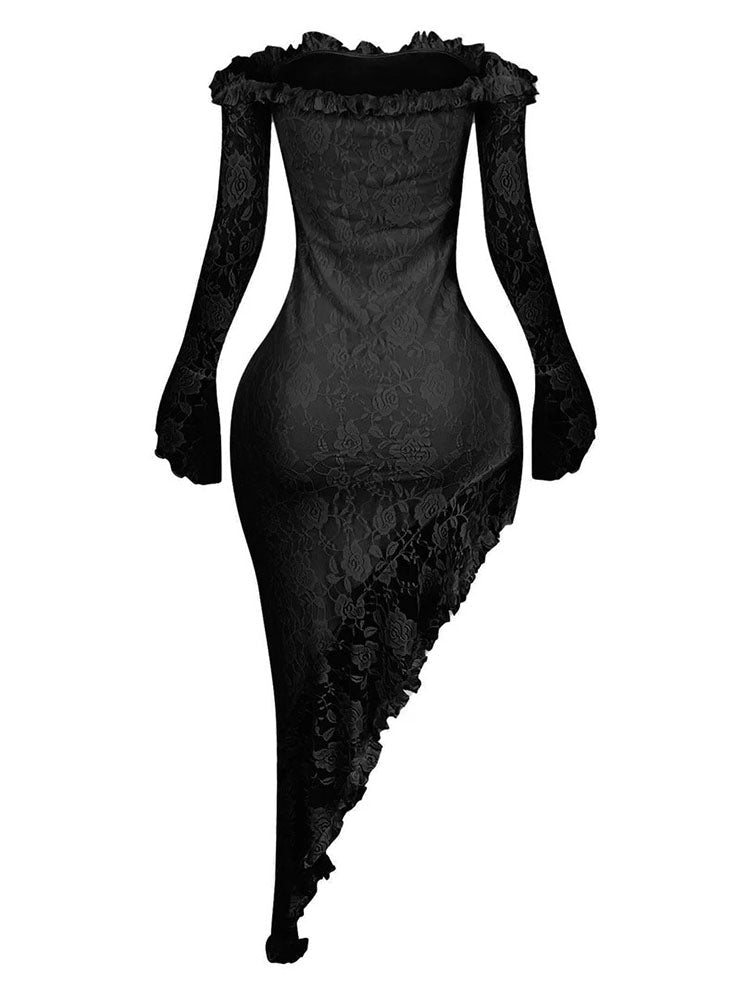 Lace Off Shoulder Maxi Dress