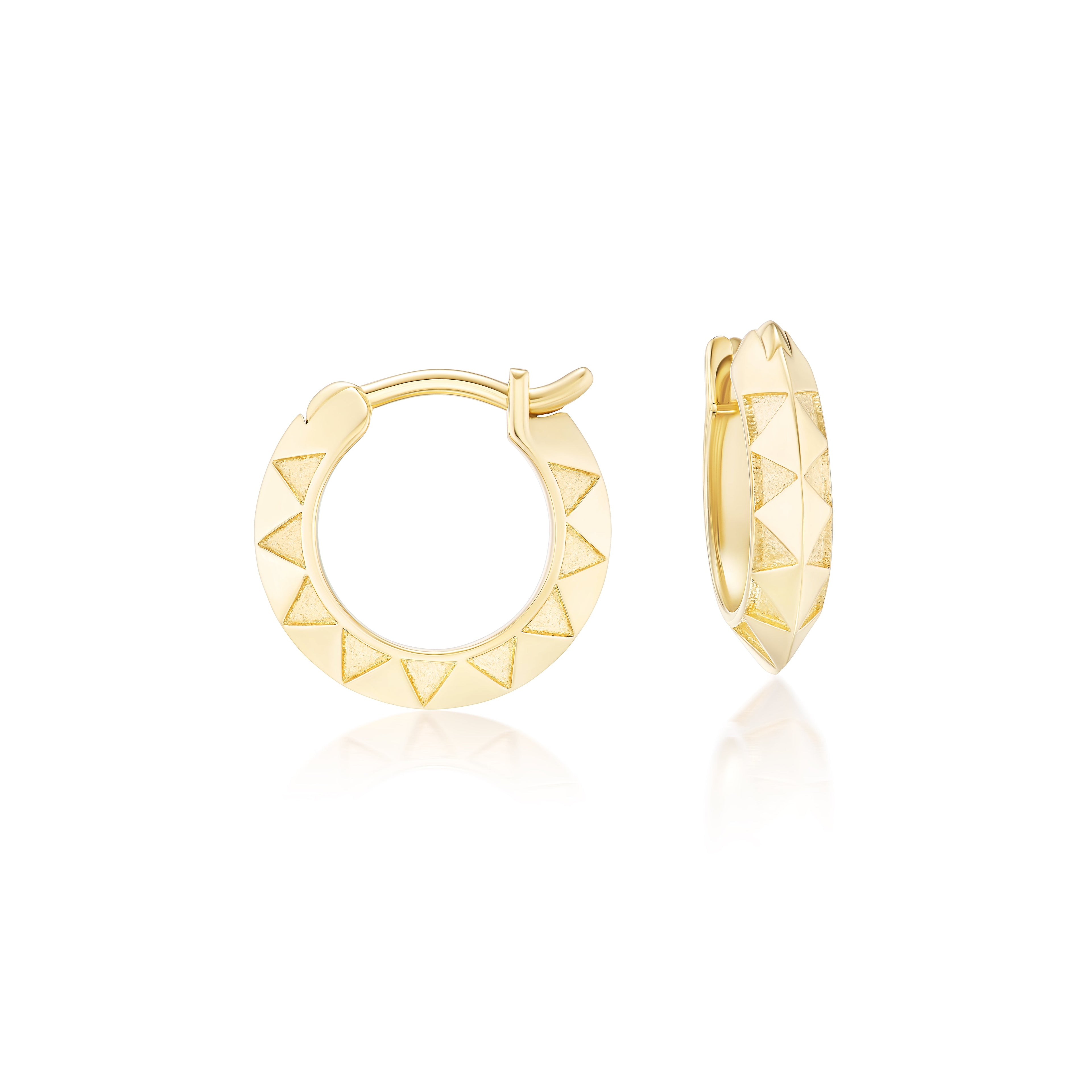 Harwell Godfrey 18k 1/2 Skinny Talisman Hoop Earrings