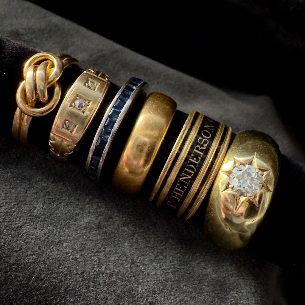 Antique Georgian 18k and Enamel Mourning Band- Mrs Alice Henderson