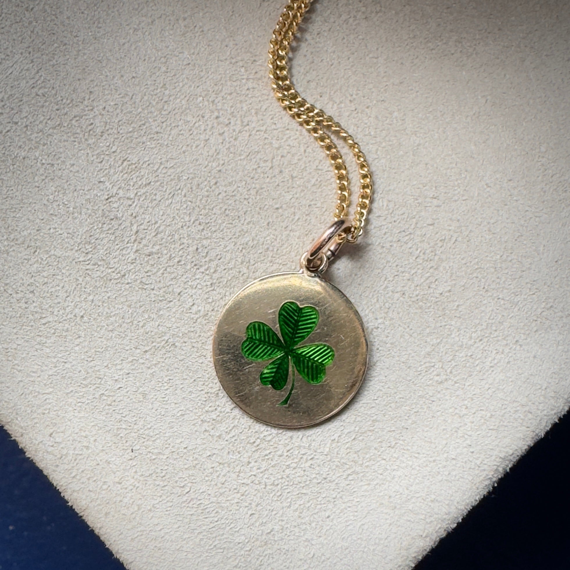 Antique Victorian 9k Four Leaf Clover Pendant