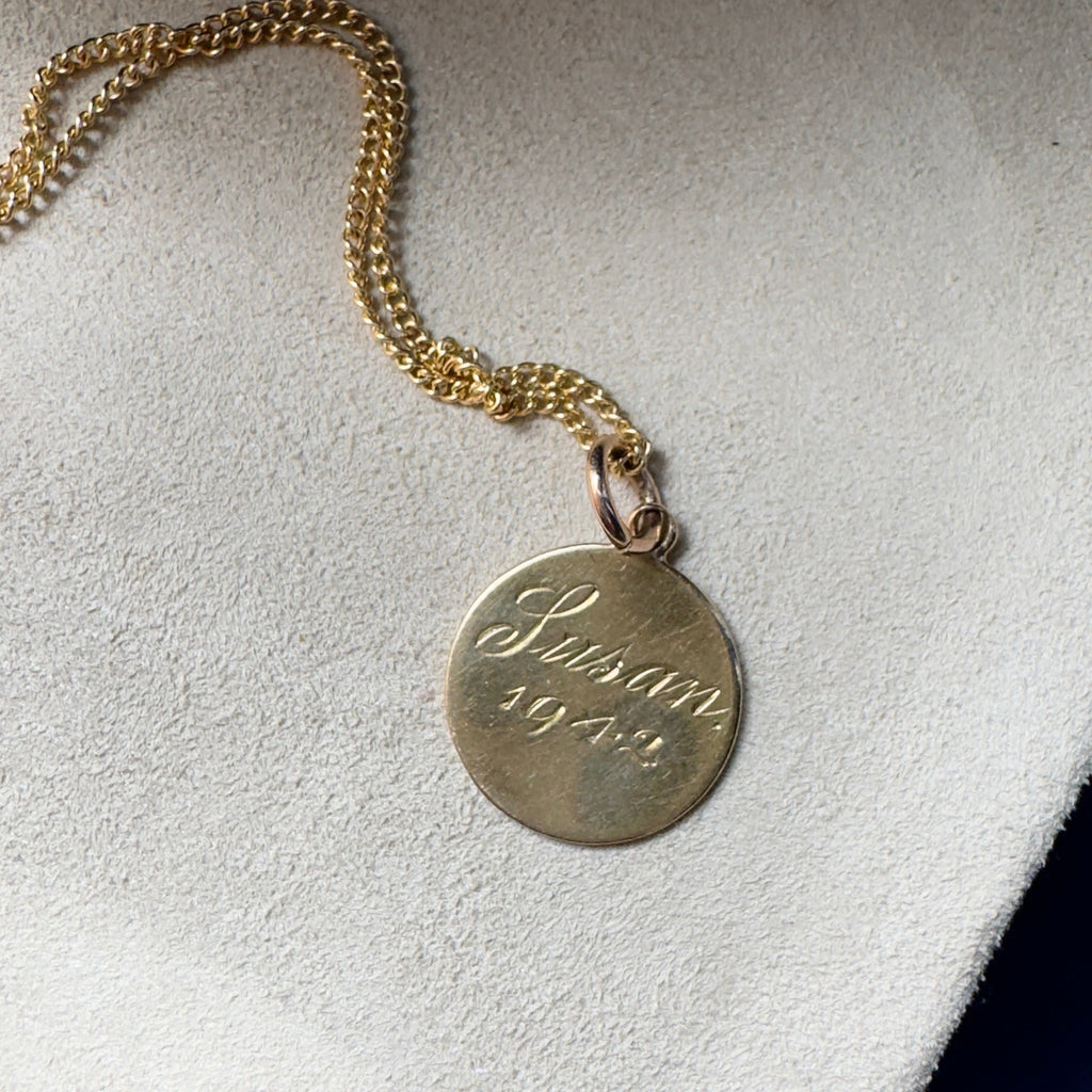 Antique Victorian 9k Four Leaf Clover Pendant