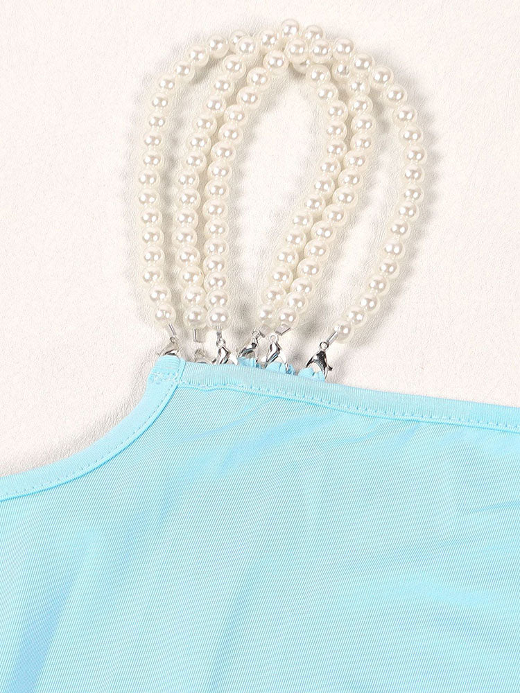 Pearl One-Shoulder Ruffle Dress