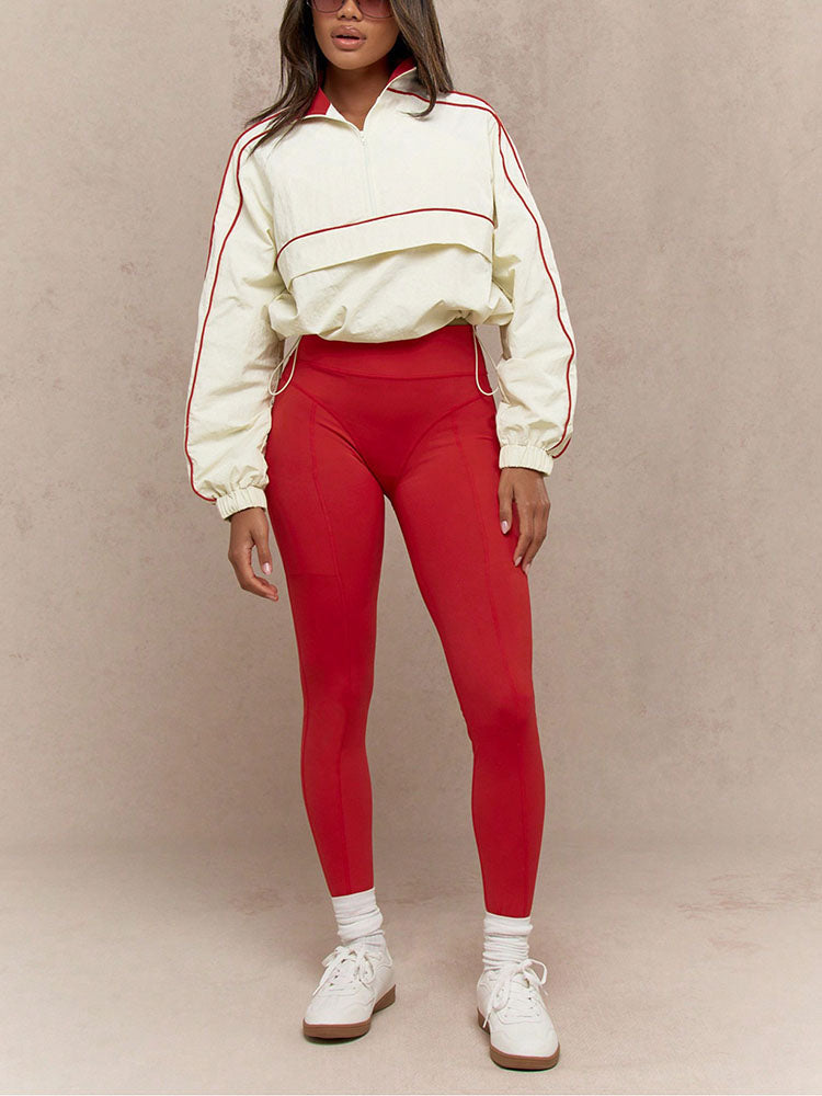 Athletic Jacket & Leggings Track Set