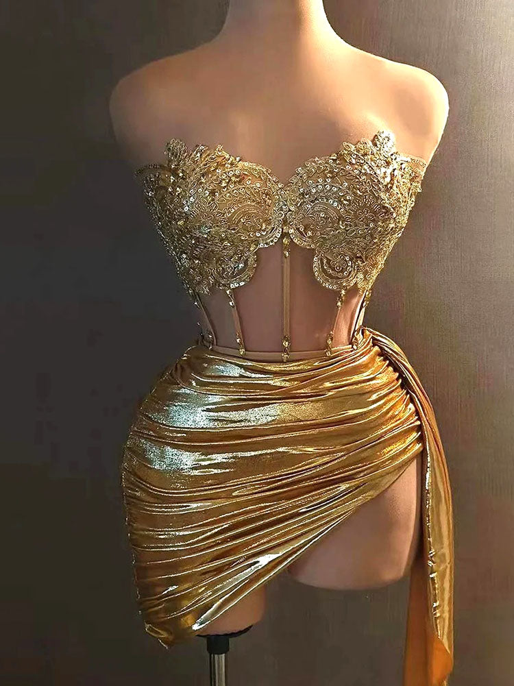 Goddess Corset & Draped Skirt Set