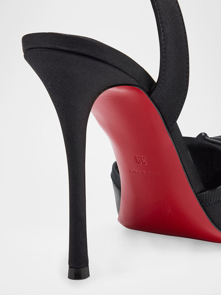 Ballet Satin Ankle Tie Pumps